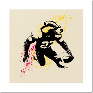 Honey Badger American Football Player Painting Posters and Art